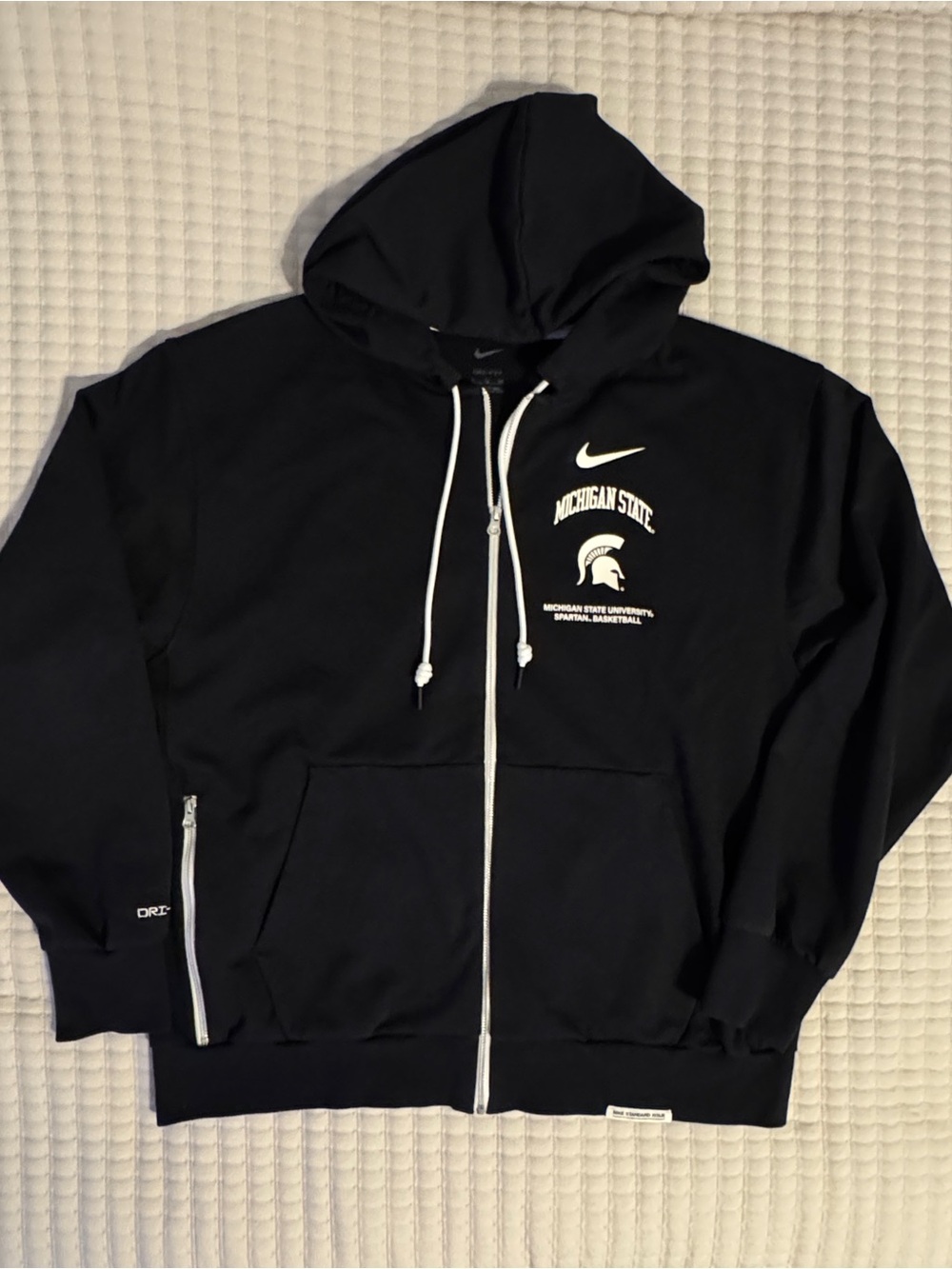 Michigan State Spartans Nike On-Court Performance Full-Zip Hoodie  - Black XL